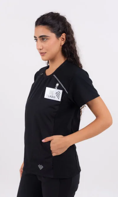 Chaquetilla Mujer Comfy Negro ARCIEL con  MICROPERFORADO SPANDEX