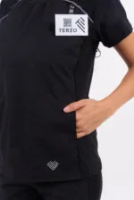 Chaquetilla Mujer Comfy Negro ARCIEL con  MICROPERFORADO SPANDEX - Imagen 4