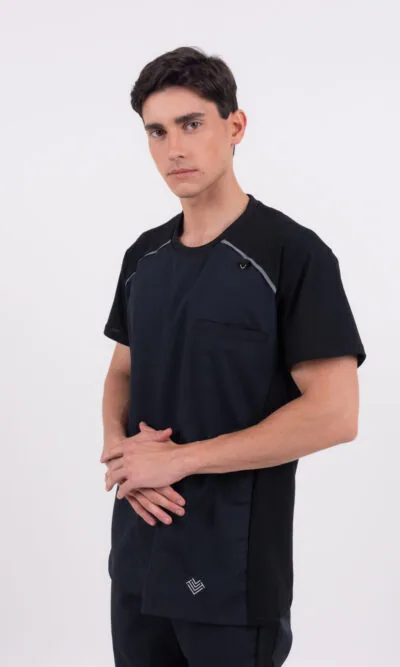 Chaquetilla Hombre Comfy Negro ARCIEL con MICROPERFORADO SPANDEX