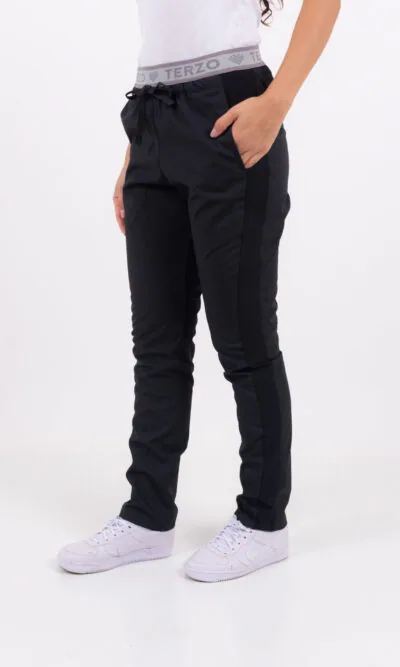 Pantalon Unisex Brand Comfy Negro ARCIEL con MICROPERFORADO SPANDEX