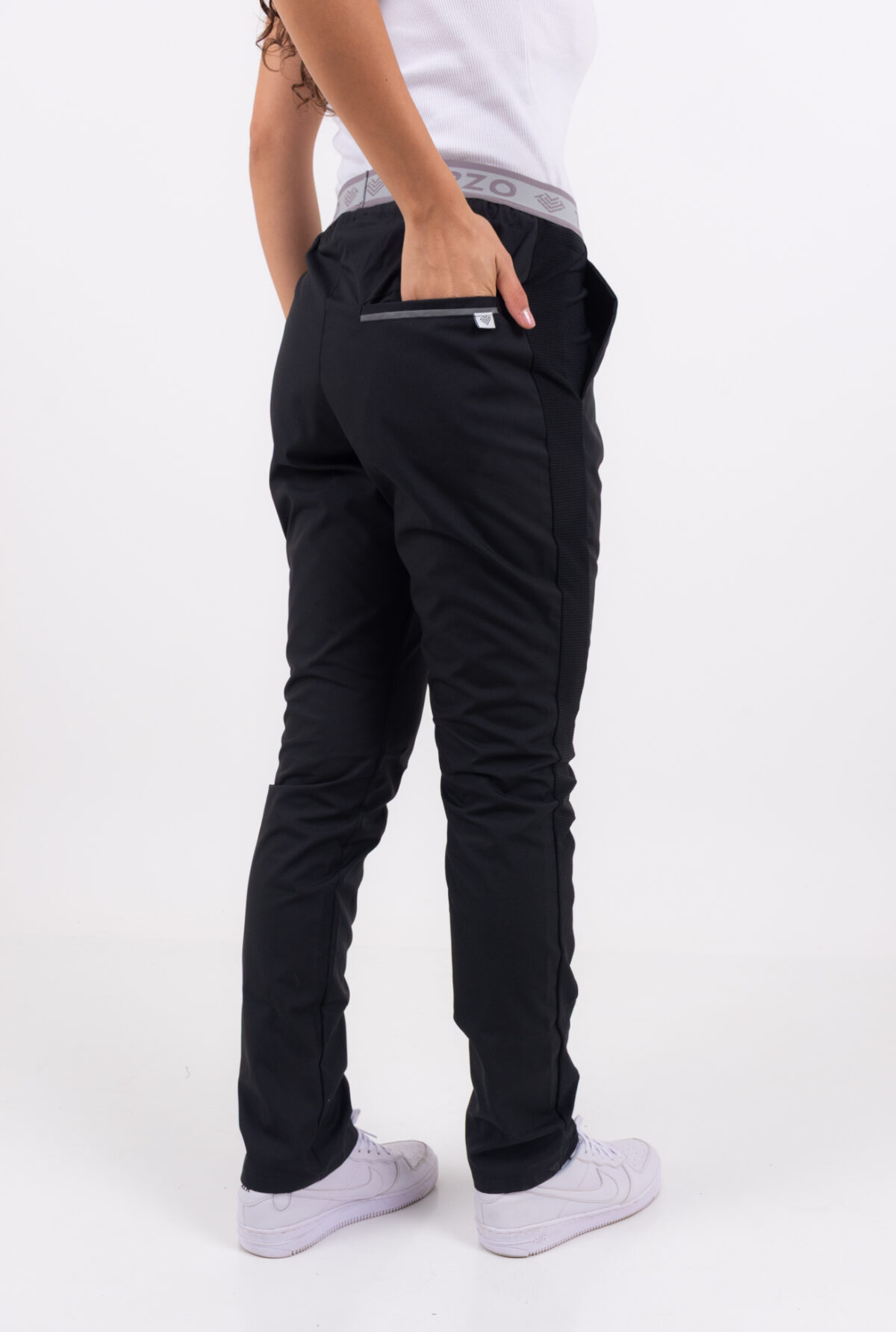 Pantalon Unisex Brand Comfy Negro ARCIEL con MICROPERFORADO SPANDEX - Image 3