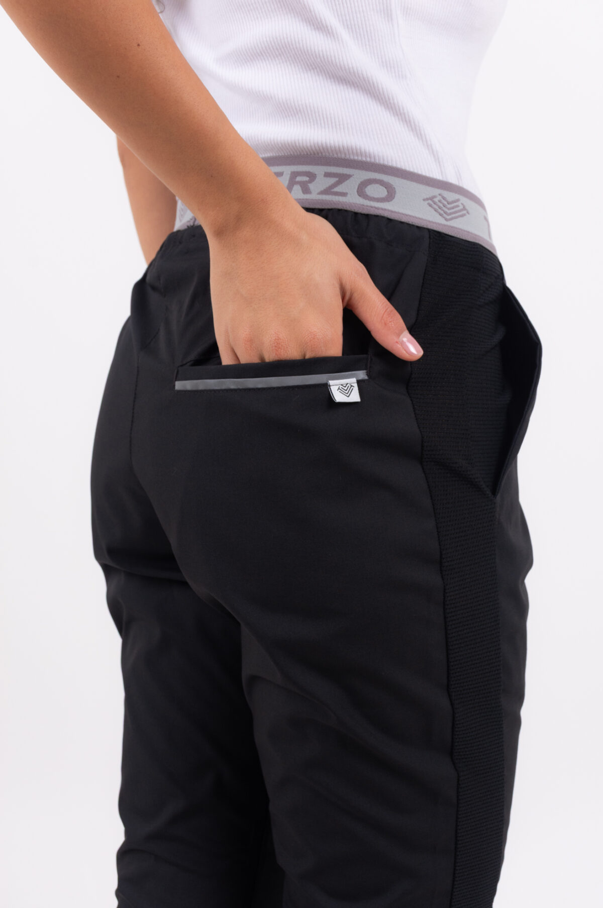 Pantalon Unisex Brand Comfy Negro ARCIEL con MICROPERFORADO SPANDEX - Image 6