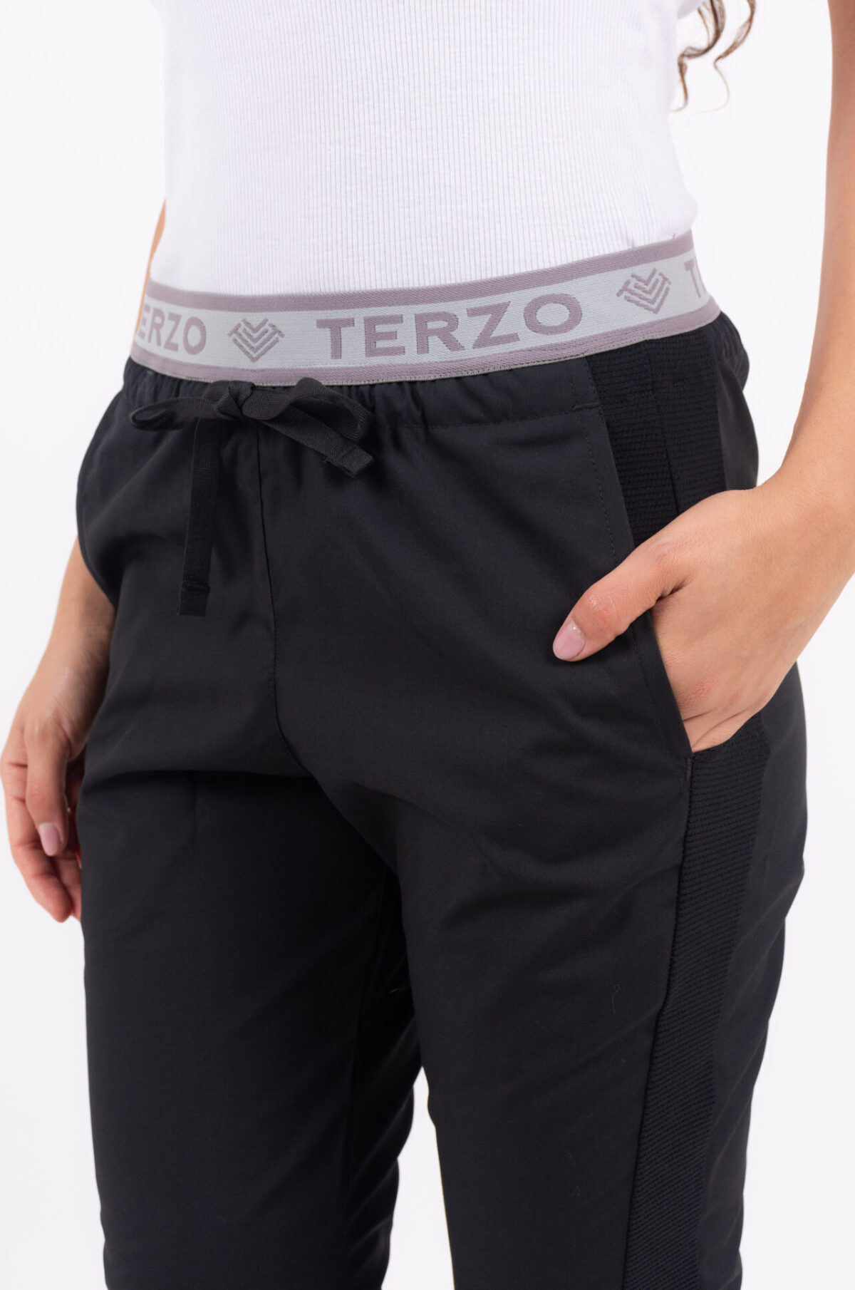 Pantalon Unisex Brand Comfy Negro ARCIEL con MICROPERFORADO SPANDEX - Image 4