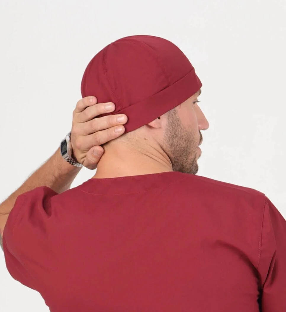 Cofia Estilo Gorra Unisex Bordo ARCIEL - Imagen 4