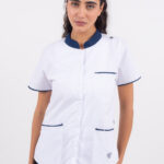Chaquetilla Mujer Mao Blanco-Azul CORE SPANDEX