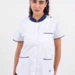 Chaquetilla Mujer Mao Blanco-Azul CORE SPANDEX