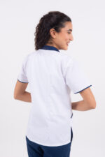 Chaquetilla Mujer Mao Blanco-Azul CORE SPANDEX - Image 2