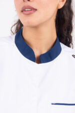 Chaquetilla Mujer Mao Blanco-Azul CORE SPANDEX - Image 5