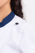 Chaquetilla Mujer Mao Blanco-Azul CORE SPANDEX - Image 4