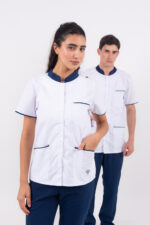 Chaquetilla Mujer Mao Blanco-Azul CORE SPANDEX - Image 9