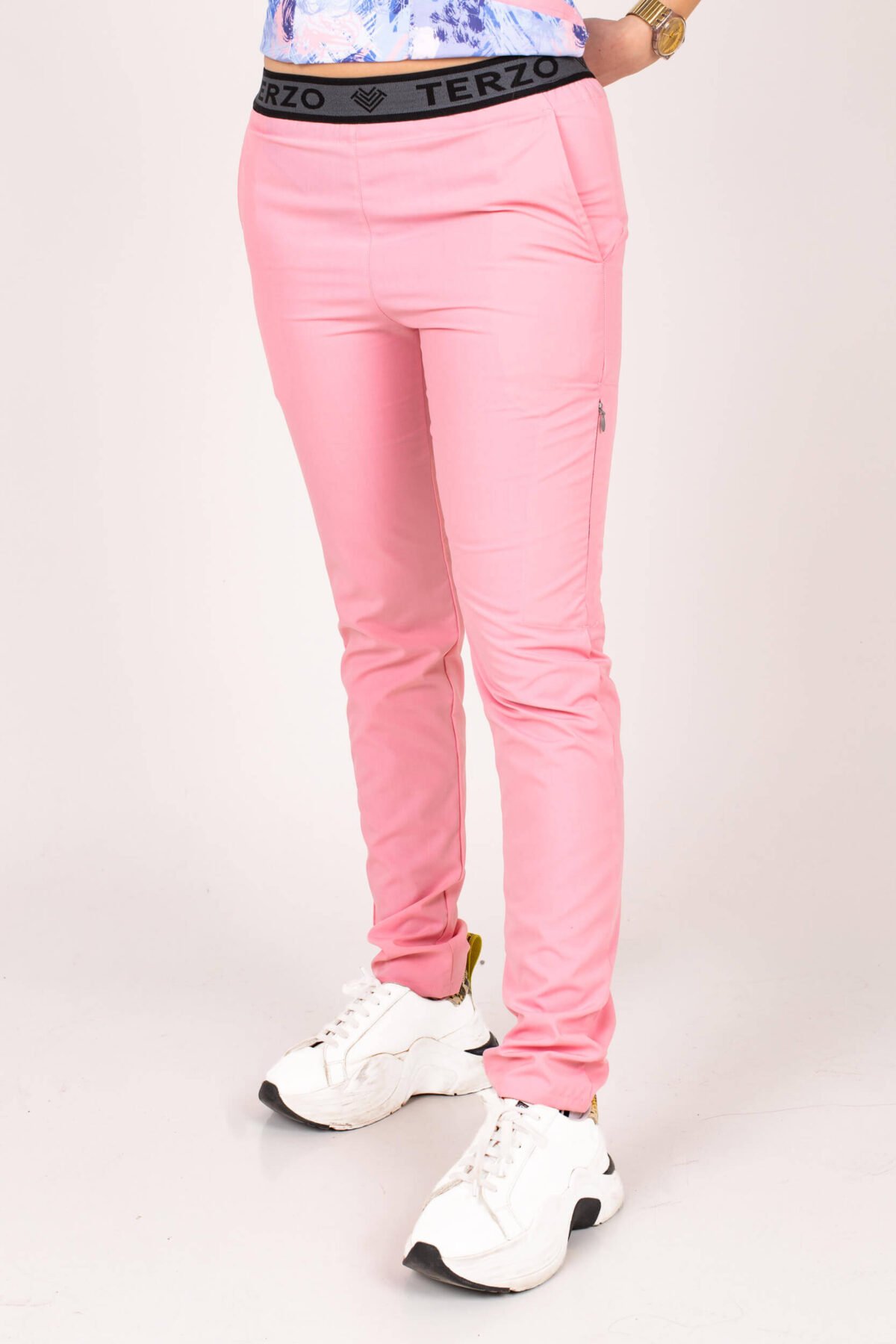 Pantalon Mujer Brand Pocket Rosa SPANDEX - Image 1