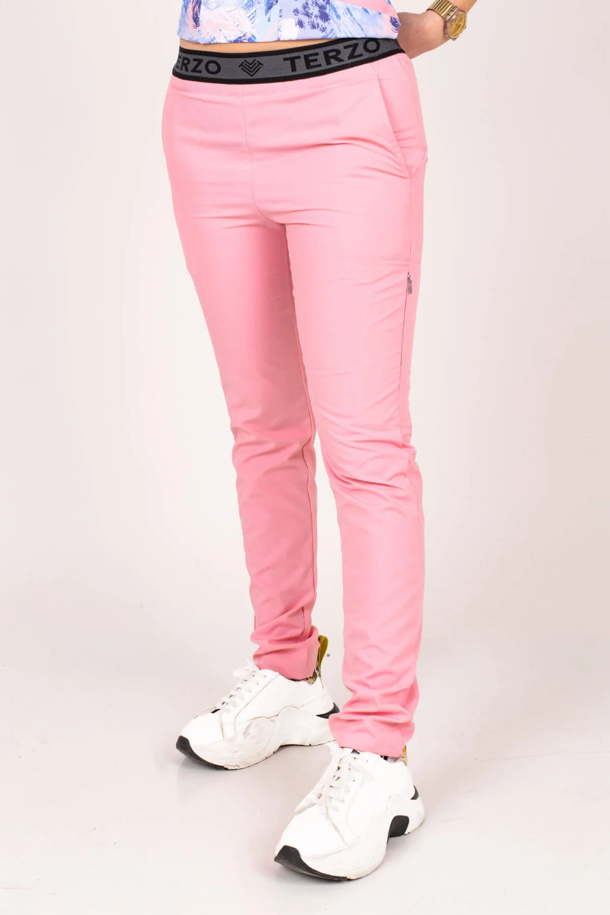 Pantalon Mujer Brand Pocket Rosa SPANDEX - Imagen 1