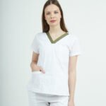Chaquetilla Mujer Ecco Blanco y Musgo ALGODON SPANDEX