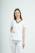 Chaquetilla Mujer Ecco Blanco y Musgo ALGODON SPANDEX