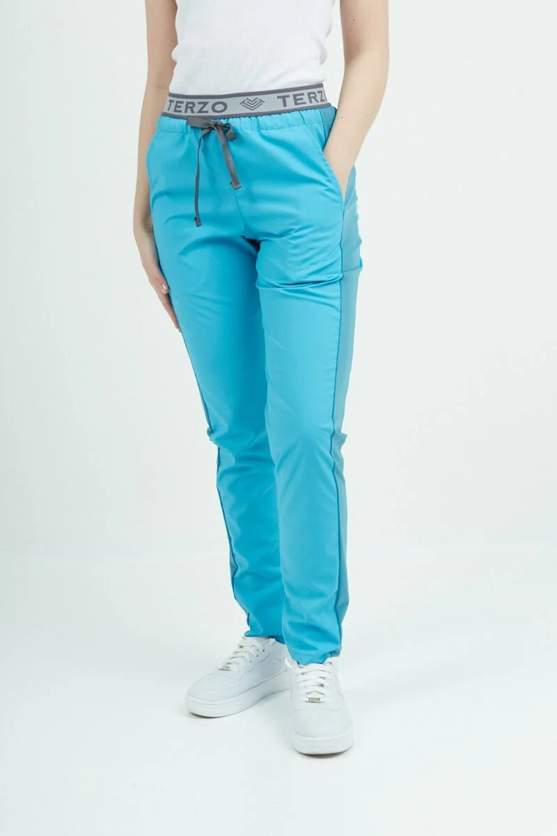 Pantalon Unisex Brand Shapy Turquesa ARCIEL con JERSEY SPANDEX - Imagen 1