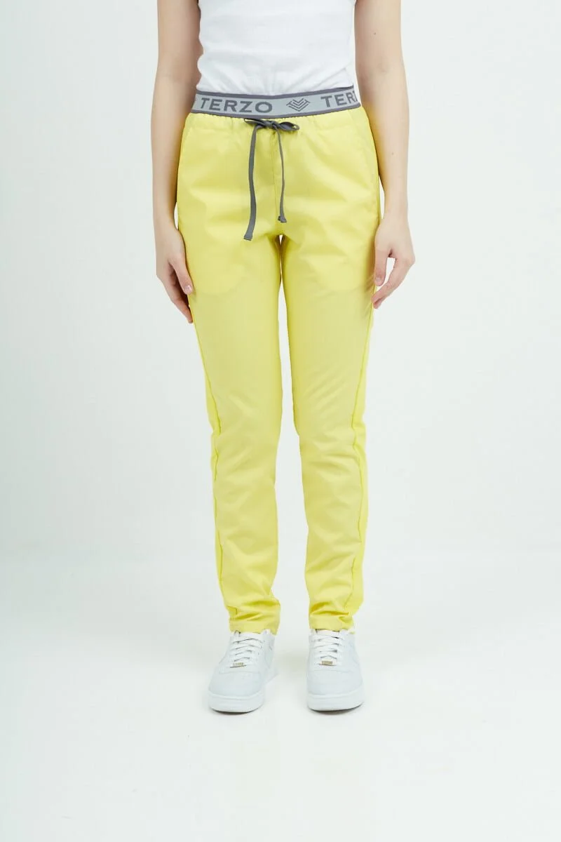 Pantalon Unisex Brand Shapy Amarillo ARCIEL con JERSEY SPANDEX - Imagen 1
