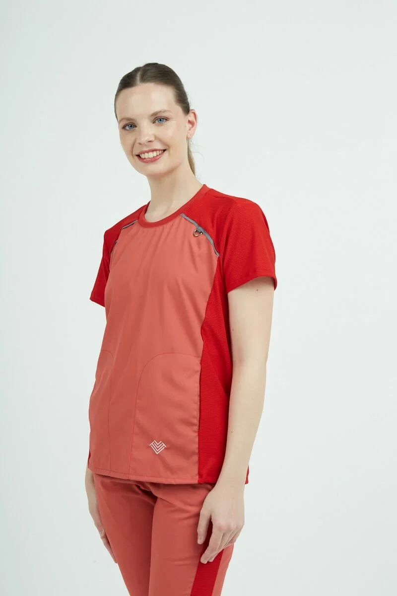 trz4281 Chaquetilla Mujer Comfy Rojo ARCIEL con MICROPERFORADO SPANDEX - Imagen 1