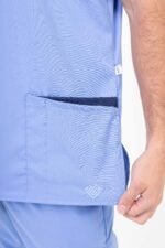 Chaquetilla Hombre Lisa Celeste Acuario SPANDEX - Image 6