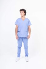 Chaquetilla Hombre Lisa Celeste Acuario SPANDEX - Image 8