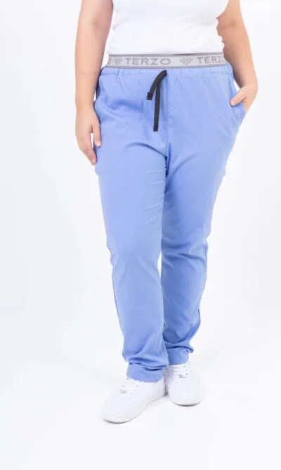 Pantalon Unisex Brand Pocket Celeste Acuario SPANDEX