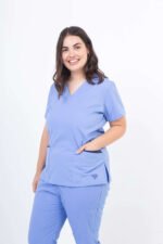 Chaquetilla Mujer Lisa Celeste Acuario SPANDEX