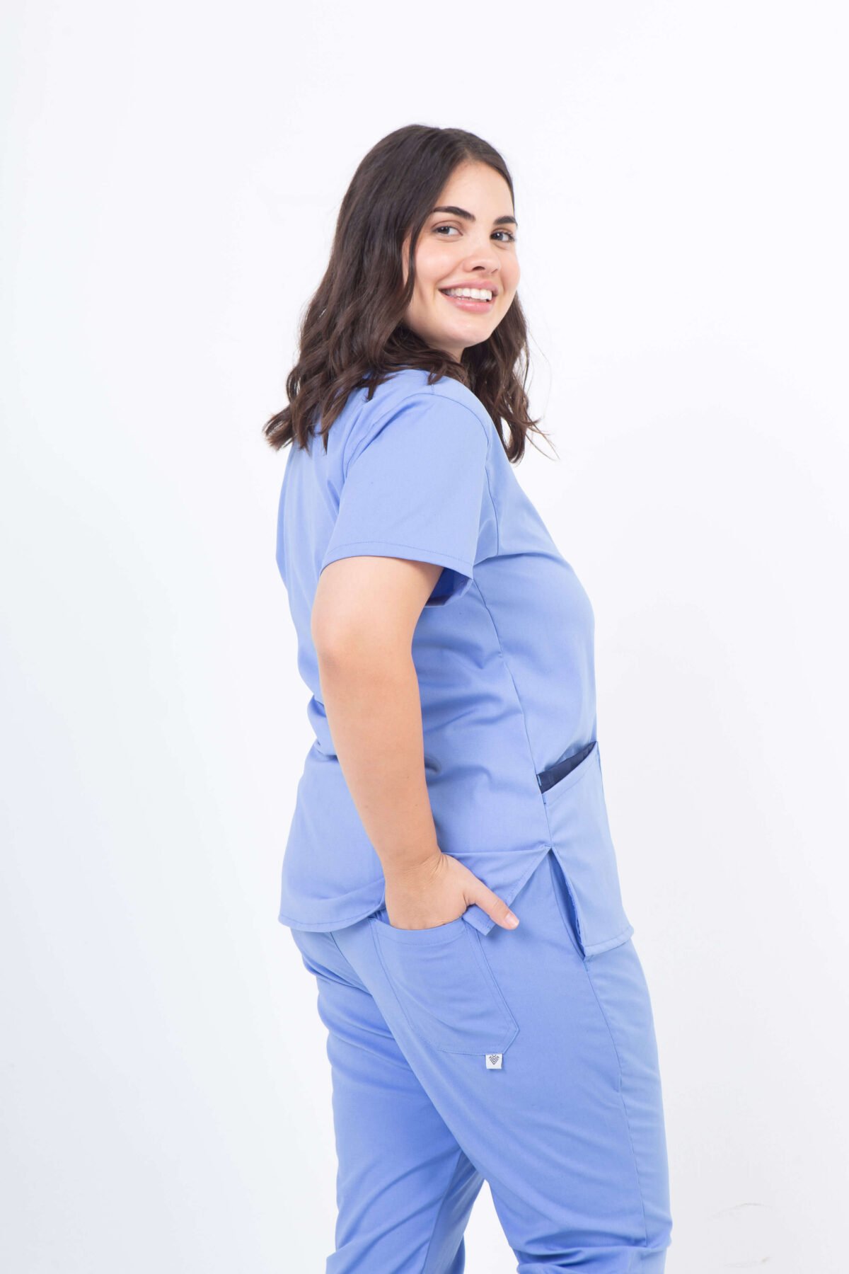 Chaquetilla Mujer Lisa Celeste Acuario SPANDEX - Image 2