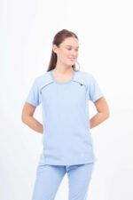 Chaquetilla Mujer Comfy Celeste ARCIEL con MICROPERFORADO SPANDEX