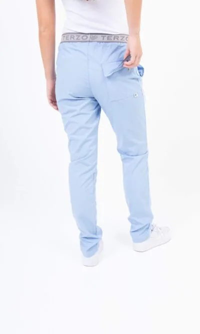Pantalon Unisex Brand Comfy Celeste ARCIEL con MICROPERFORADO SPANDEX