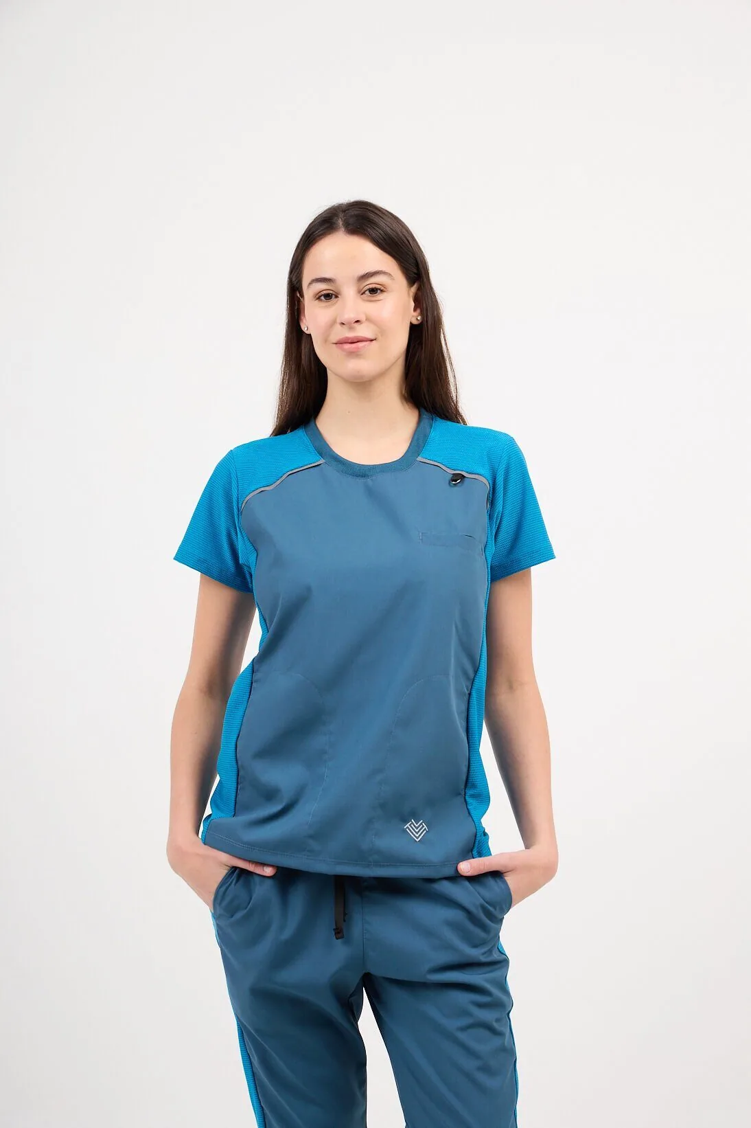 Chaquetilla Mujer Comfy Petroleo ARCIEL con MICROPERFORADO SPANDEX - Imagen 1