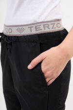 Pantalon Unisex Brand Comfy Negro ARCIEL con MICROPERFORADO SPANDEX - Image 4