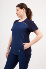 Chaquetilla Mujer Comfy Marino ARCIEL con MICROPERFORADO SPANDEX - Image 3