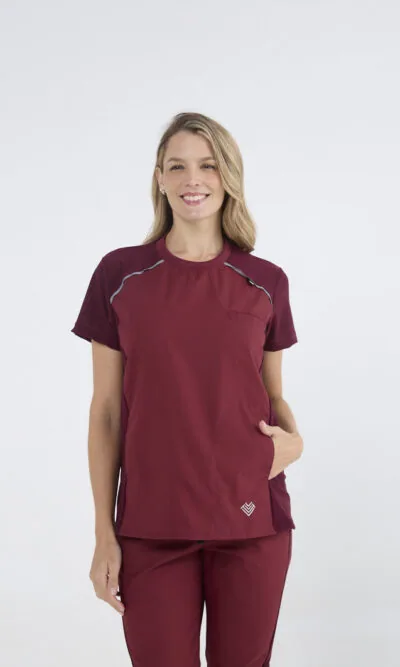 Chaquetilla Mujer Comfy Bordo ARCIEL con MICROPERFORADO SPANDEX