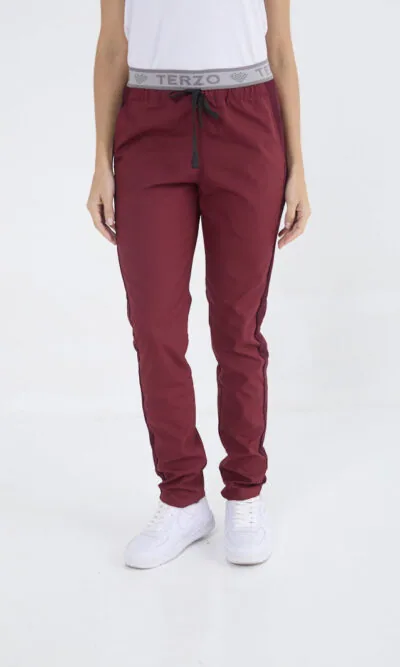 Pantalon Unisex Brand Comfy Bordo ARCIEL con MICROPERFORADO SPANDEX