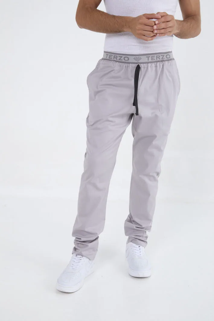 trz44575 Pantalon Unisex Brand Pocket Gris Medio SPANDEX - Imagen 1
