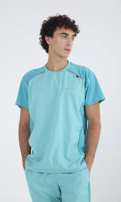 Chaquetilla Hombre Comfy Verde Cirugia ARCIEL con MICROPERFORADO SPANDEX