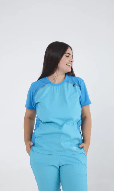 Chaquetilla Mujer Comfy Turquesa ARCIEL con MICROPERFORADO SPANDEX