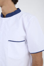 Chaquetilla Hombre Mao Blanco-Azul GRAFIL - Image 3