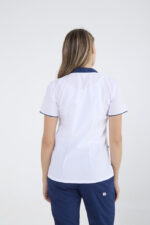 Chaquetilla Mujer Mao Blanco-Azul GRAFIL - Image 2