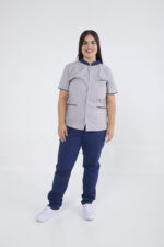 Chaquetilla Mujer Mao Gris-Azul ARCIEL - Image 5