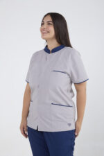 Chaquetilla Mujer Mao Gris-Azul ARCIEL