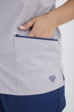 Chaquetilla Mujer Mao Gris-Azul ARCIEL - Image 4