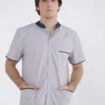 Chaquetilla Hombre Mao Gris-Azul ARCIEL