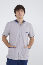 Chaquetilla Hombre Mao Gris-Azul ARCIEL