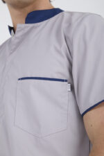 Chaquetilla Hombre Mao Gris-Azul ARCIEL - Image 3