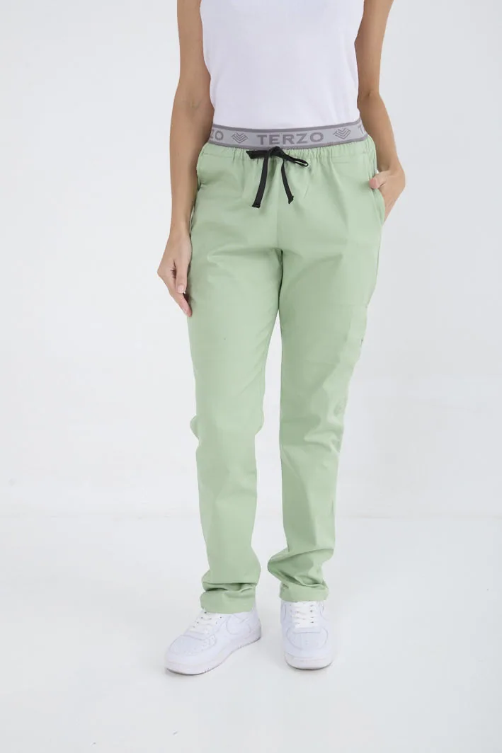 trz45073 Pantalon Unisex Brand Pocket Verde Kiwi SPANDEX - Imagen 1