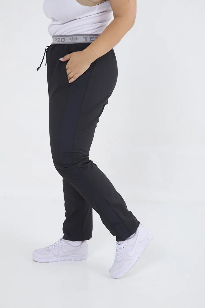 trz43565 Pantalon Unisex Brand Shapy Negro ARCIEL con JERSEY SPANDEX - Imagen 1