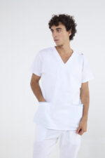 Chaquetilla Hombre Lisa Blanca SPANDEX