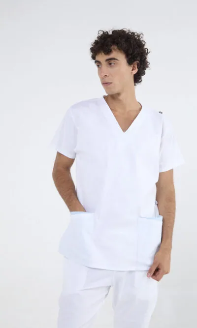 Chaquetilla Hombre Lisa Blanca SPANDEX