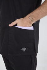 Chaquetilla Hombre Lisa Negro y Lila SPANDEX - Image 4