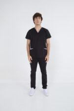 Chaquetilla Hombre Lisa Negro y Lila SPANDEX - Image 5